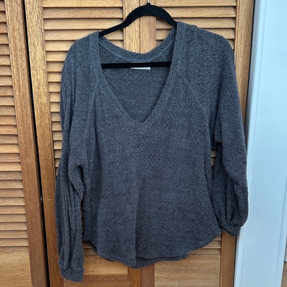 Urban Outfitters Charcoal V-Neck Sweater